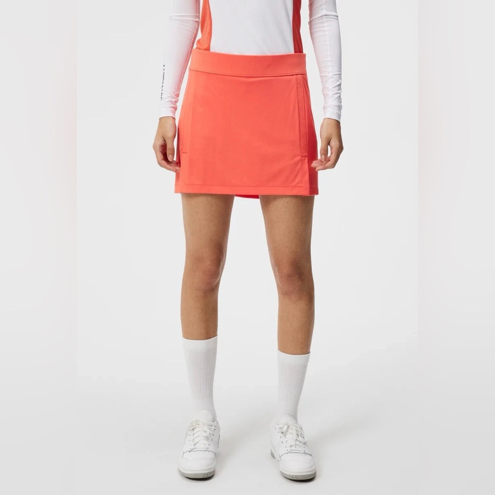 J.lindeberg Amelie Golf Skirt Size L Orange NWOT $85